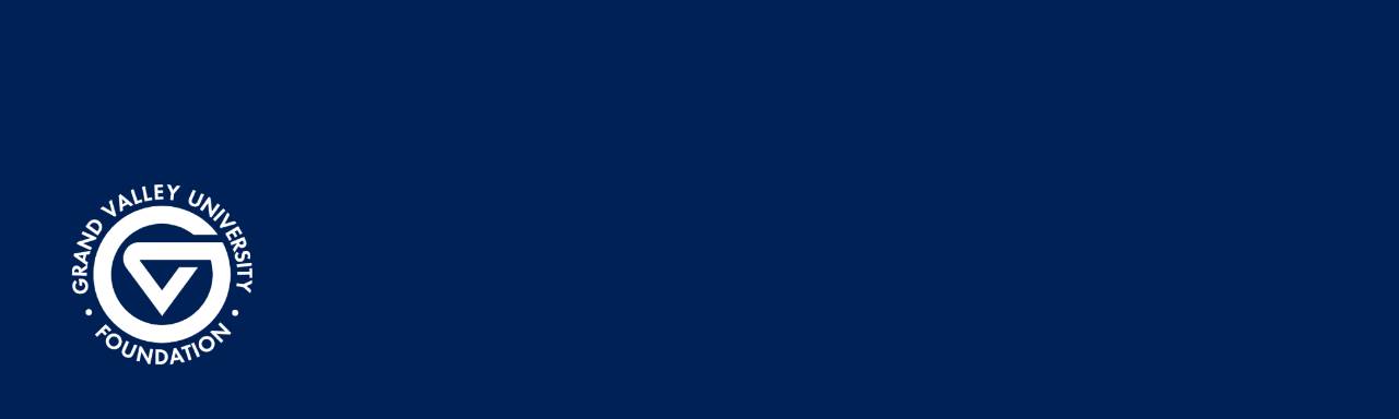 Blue with foundation logo in lower left corner